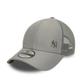New York Yankees Flawless 9Forty Trucker Grey MLB Vintage Snapback Baseball Cap Adjustable Streetwear Hat