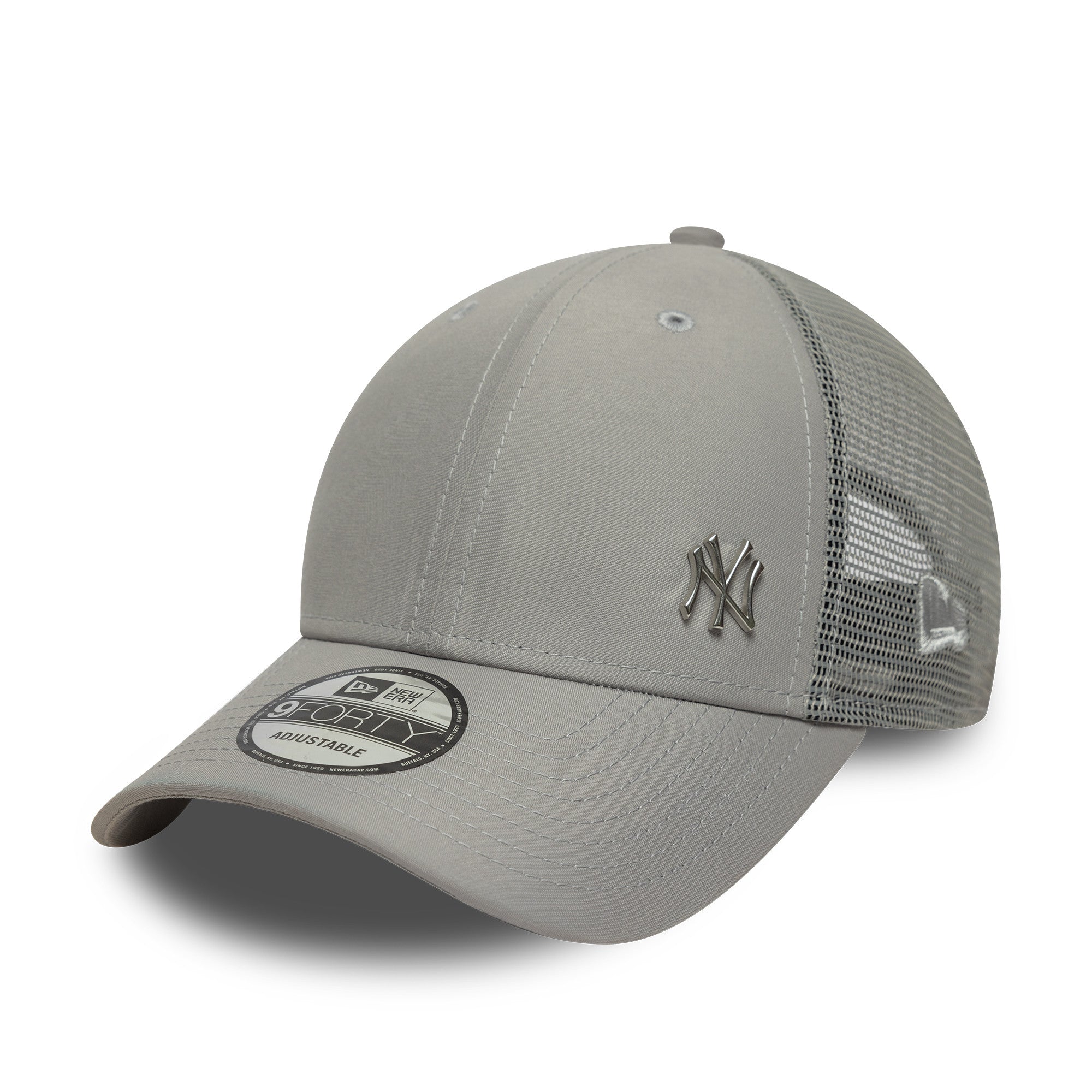 New York Yankees Flawless 9Forty Trucker Grey MLB Vintage Snapback Baseball Cap Adjustable Streetwear Hat