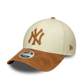 New York Yankees Womens Faux Suede 9Forty Strapback MLB Vintage Snapback Baseball Cap Adjustable Streetwear Hat