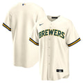 Milwaukee Brewers Nike Cream Jersey MLB Vintage Snapback Baseball Cap Adjustable Streetwear Hat